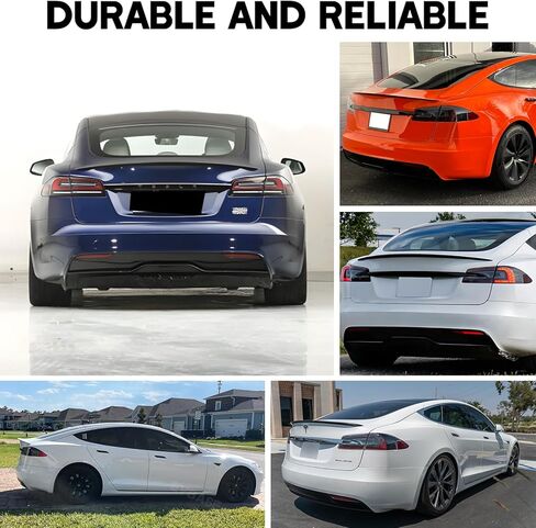 جناح خلفي لجناح السيارة موديل 2012-2024 Tesla Model S، ملحقات جناح Tesla Model S (أسود لامع) in Kuwait