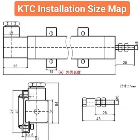 KTC 350 مم 400 مم 550 مم محول موضع المسطرة الإلكترونية، مستشعر الإزاحة الخطية، 1 قطعة (KTC أخضر 450 مم) in Kuwait