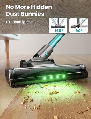 Dzaki Cordless Vacuum Cleaner, Stick Vacuum with Smart LED Display, 50KPA 55Mins Vacuum Cleaners for Home, Powerful Suction, Anti-Tangled Lightweight Rechargeable Vac for Pet Hair, Carpet in Saudi Arabia