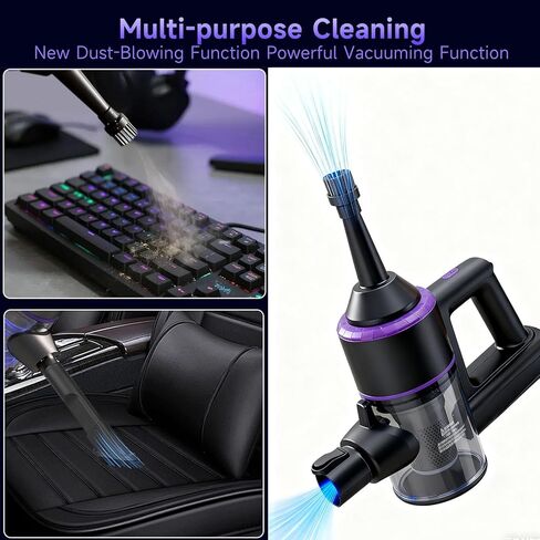 مكنسة كهربائية لاسلكية، مكانس كهربائية قابلة للانحناء بزاوية 180 درجة للمنزل مع ضوء LED أخضر | قائم بذاته، كوب غبار سعة 1.5 لتر، فلتر HEPA قابل للغسل | مكنسة كهربائية خفيفة الوزن للأرضيات الصلبة in Kuwait