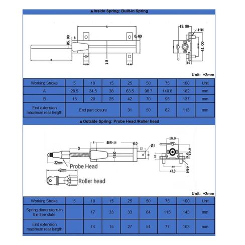 KTR Automatic Reset Type 50mm Linear Sensor, Electronic Ruler Miniature Spring Displacement Transduce, 1pc in Saudi Arabia