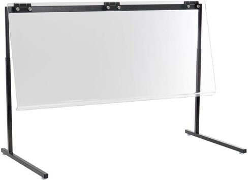 HUBERT Flex واقي العطس المحمول، أكريليك، أسود - 35 بوصة طول × 17 2/5 بوصة عرض × 15 31/50 بوصة ارتفاع in Saudi Arabia