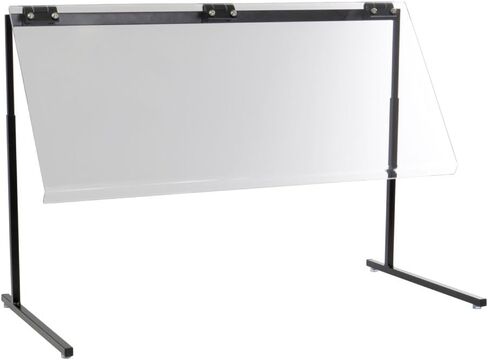 HUBERT Flex واقي العطس المحمول، أكريليك، أسود - 35 بوصة طول × 17 2/5 بوصة عرض × 15 31/50 بوصة ارتفاع in Saudi Arabia