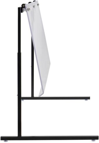 HUBERT Flex واقي العطس المحمول، أكريليك، أسود - 35 بوصة طول × 17 2/5 بوصة عرض × 15 31/50 بوصة ارتفاع in Saudi Arabia