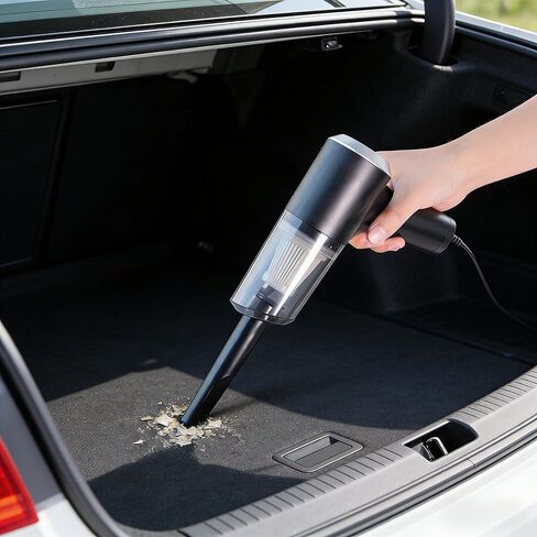 Cord-Reliant Handheld Car Vacuum - Powerful Mini Dust Buster for Pet Hair, Compact Design for Auto Interiors Black in Saudi Arabia