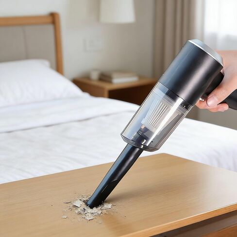 Cord-Reliant Handheld Car Vacuum - Powerful Mini Dust Buster for Pet Hair, Compact Design for Auto Interiors Black in Saudi Arabia