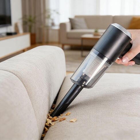 Cord-Reliant Handheld Car Vacuum - Powerful Mini Dust Buster for Pet Hair, Compact Design for Auto Interiors Black in Saudi Arabia
