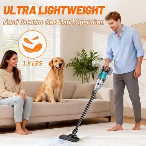 مكنسة كهربائية لاسلكية متوافقة مع بطارية ماكيتا 18 فولت (الأداة فقط)، مكنسة كهربائية محمولة 36 CFM للمنزل والسيارة وشعر الحيوانات الأليفة، مع فوهات 4 في 1 و3 فلتر HEPA، بدون بطارية in Kuwait