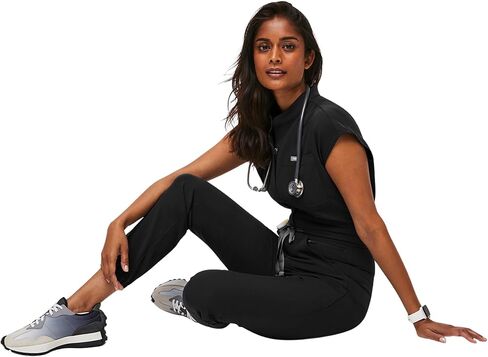 FIGS Women's Rafaela Cargo Jogger Scrubjumpsuit - Black S in Saudi Arabia