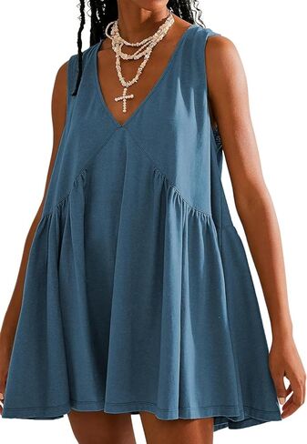 Athleisure Sporty V-Neck Baggy Vest Dress in Saudi Arabia