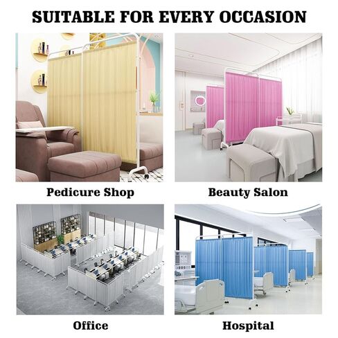 Foldable Privacy Screen,Floor Standing Room Divider,Freestanding Vertical Door Partition,Privacy Protection,Foldable Into L/C/V/W Shape(Color 4,5-Panel) in Saudi Arabia