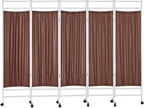 Folding Privacy Screen - 3/4/5/6 Panel Room Divider on Wheels for Salon, Clinic, Hospital & Ward - Sturdy Metal Partition for Enhanced Privacy & Space Management in Saudi Arabia
