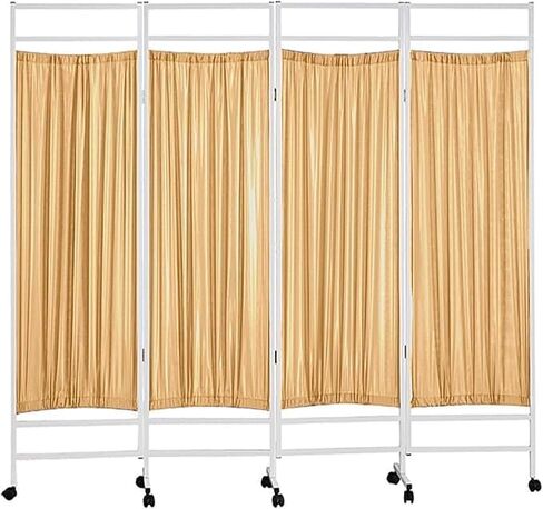 Folding Privacy Screen - 3/4/5/6 Panel Room Divider on Wheels for Salon, Clinic, Hospital & Ward - Sturdy Metal Partition for Enhanced Privacy & Space Management in Saudi Arabia