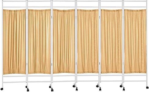 Folding Privacy Screen - 3/4/5/6 Panel Room Divider on Wheels for Salon, Clinic, Hospital & Ward - Sturdy Metal Partition for Enhanced Privacy & Space Management in Saudi Arabia
