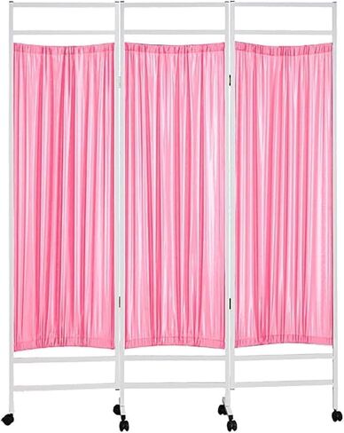 Folding Privacy Screen - 3/4/5/6 Panel Room Divider on Wheels for Salon, Clinic, Hospital & Ward - Sturdy Metal Partition for Enhanced Privacy & Space Management in Saudi Arabia