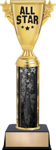 Crown Awards Customizable 11" All Star Cup Black Star Trophy Award, Engrave Now in Saudi Arabia