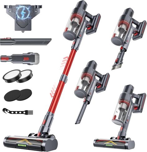 Cordless Vacuum Cleaner for Home, 6In1 Multifunctional Up to 75 Mins Runtime Rechargeable Vacuum Cleaner Stick Vacuum-22 in Saudi Arabia