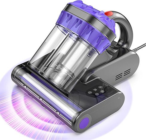 Mattress Vacuum Cleaner, Handheld Bed Vacuum Cleaner with 16Kpa Suction, 253.7nm UV-C Light, 149℉ Hot Air, Double-Cup Handheld Vacuums for Bed, Sofa, Couch, Crib (Corded, 550W) in Saudi Arabia