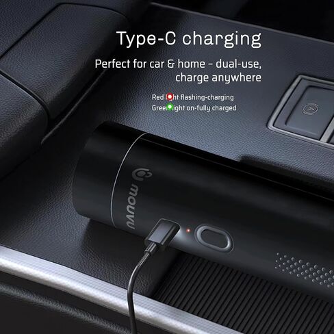Portable Mini Cordless Car Vacuum with 16000pa, Blow & Suction 2 in 1, Type-C Charge, 2 Suction Modes, Handheld, Office Desk, Couchs, Hidden Areas in Saudi Arabia