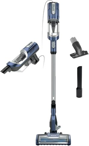 مكنسة Shark HZ600 Ultralight Pet Pro السلكية مع زعانف قوية وفرشاة التنظيف الذاتي، تتحول إلى مكنسة كهربائية يدوية، وأدوات شقوق وتنجيد للحيوانات الأليفة، باللون الأزرق (متجددة) in Saudi Arabia