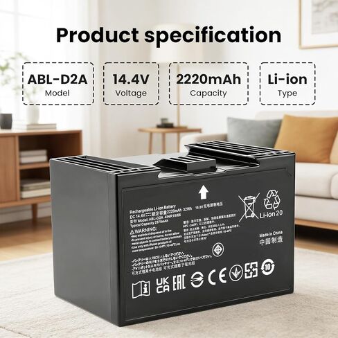 ABL-D2A ABL-D2 Roomba Battery Compatible with iRobot Roomba j7 j7+ j8+ i8 i8+ i8 i3 i3+ i4 i4+ i4 Plus i6 i7+ i7 j7150 j7550 i8550 i4150 e5 e6 e5150 e5152 e6198, Combo i5 i5+ j5 j5+ j9 j9+ 14.4V 32Wh in Saudi Arabia