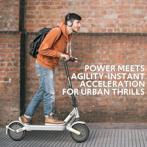 Electric Scooter for Adults with Double Swing-Arm Suspension, 600W Motor & 21-Mile Range - 10" Tires & Full 360° Lights in Saudi Arabia