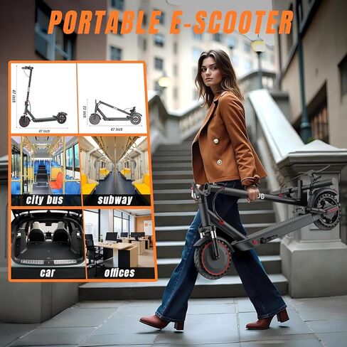 Electric Scooter for Adults with Dual Suspension System - 8.5" Solid Tires, 350W Motor, Up to 19 MPH Speed, 15 Miles Long Range, Double Braking Folding Fast E-Scooter, App Control in Saudi Arabia