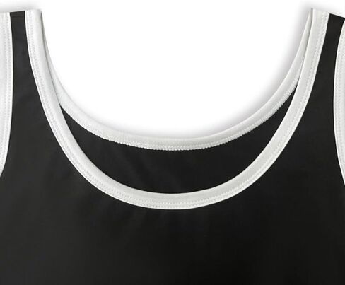 Women's Contrast Binding Bodycon Tank Dress Slim Fit Scoop Neck Sleeveless Mini Sun Dress Athletic Chic in Saudi Arabia