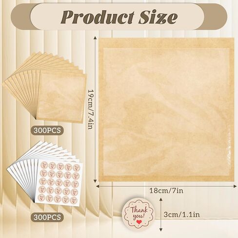 300 Pcs 7.1 x 7.5 Inch Heat Sealable Bakery Bags with Window Bakery Pastry Bag with Window Cookie Packaging Bags with Seal and 300 Pcs Stickers for Sandwich Treat Donut Cake Slice Brownie in Saudi Arabia