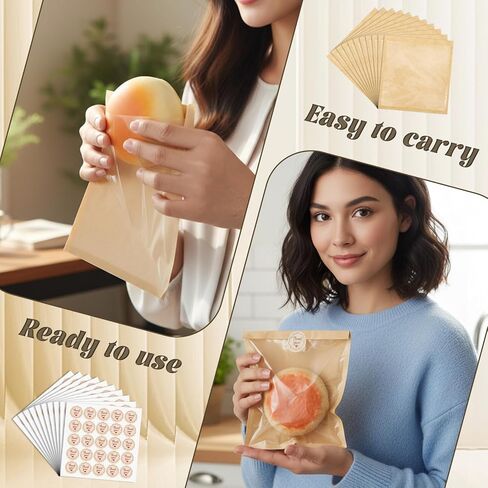 300 Pcs 7.1 x 7.5 Inch Heat Sealable Bakery Bags with Window Bakery Pastry Bag with Window Cookie Packaging Bags with Seal and 300 Pcs Stickers for Sandwich Treat Donut Cake Slice Brownie in Saudi Arabia
