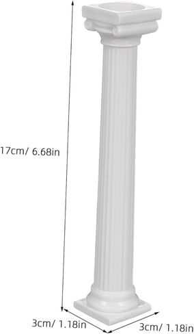 UPKOCH 8 Pcs Cake Support Rods 6.7 Inch Roman Column Plastic Pillars with Square Base Tiered Cake Stands for Wedding Birthday Party Decoration in Saudi Arabia