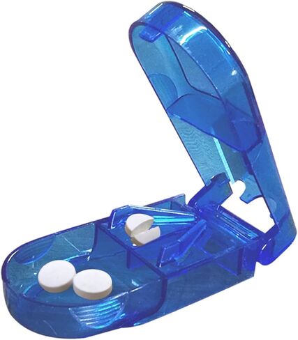 Multiple Pill Dispenser,Personal and Pill Cutter - Tablet Splitter with Blade Guard, Transparent Safe Medicine Slicer Divider for Cutting Small Pills in Saudi Arabia