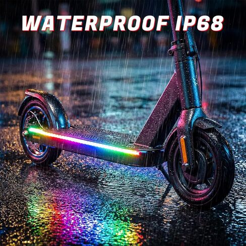 أضواء LED للسكوتر من StoneBanks للركوب الليلي، شريط إضاءة RGB 47 بوصة يعمل بالبطارية وإضاءة لوح تزلج كهربائي مقاوم للماء مع جهاز تحكم عن بعد والتحكم في التطبيق، أضواء طويلة قابلة لإعادة الشحن عبر USB 60 مصباح LED in Kuwait