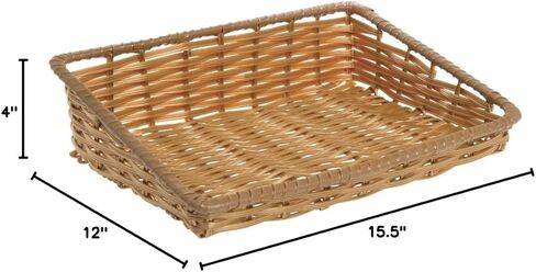 سلة إنتاج مدببة من البلاستيك الطبيعي HUBERT - 15 1/2 بوصة طول × 12 بوصة عمق × 1 1/2 بوصة إلى 4 بوصة ارتفاع in Saudi Arabia