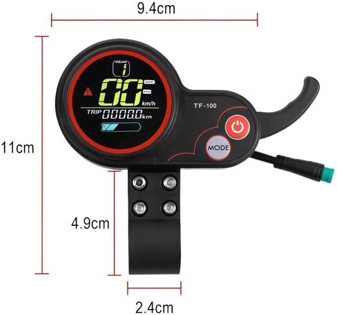 TF-100 5PIN 36V-60V وحدة تحكم خنق سكوتر كهربائي - شاشة LCD مقاومة للماء متعددة الوظائف لـ Kugoo/Kaabo/Dualtron/VSETT، تركيب التوصيل والتشغيل in Saudi Arabia