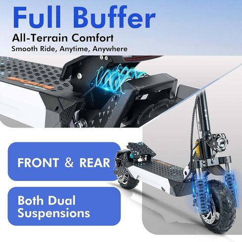 Electric Scooter Adults,1600W Fast Scooter,36 MPH Top Speed & 40 Miles Long Rang,10" Off-Road Kick Scooter with Suspensions, Folding E Scooter for Teens and Adults,Commute Scooter in Saudi Arabia