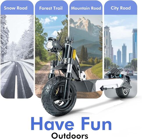 Electric Scooter Adults,1600W Fast Scooter,36 MPH Top Speed & 40 Miles Long Rang,10" Off-Road Kick Scooter with Suspensions, Folding E Scooter for Teens and Adults,Commute Scooter in Saudi Arabia