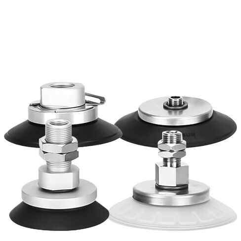 ZP3E-T63/80/100/125UM-A16/AL16/B12/B18 Flat-Type Suction Cup Industrial Pneumatic Vacuum Sucker 5Pcs(ZP3E-T63UMN-B12,Black) in Saudi Arabia