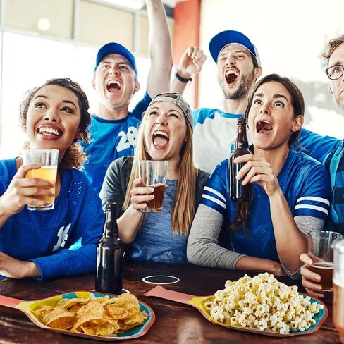 LemonRoad 50 جهاز كمبيوتر شخصى Dinkball Sports Party ديكورات Dinkball Paper صواني الطعام السائبة تقديم الطعام قارب المتاح وجبة خفيفة وعاء ناتشو الفشار صواني للمنزل بار الرياضة لعبة عيد ميلاد لوازم الحفلات هدية in Saudi Arabia