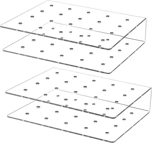 YIKANGHENG Candy Display Stands, 2 Pcs 6.2 In x 3.6 In x 1.5 In 20 Holes Frosted Transparent Acrylic Holder for Party and Celebration (2) in Saudi Arabia