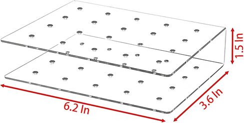 YIKANGHENG Candy Display Stands, 2 Pcs 6.2 In x 3.6 In x 1.5 In 20 Holes Frosted Transparent Acrylic Holder for Party and Celebration (2) in Saudi Arabia