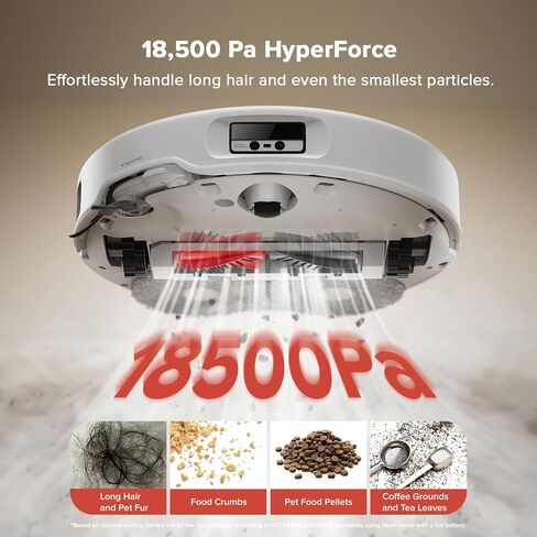 مكنسة وممسحة roborock Qrevo Curv Robot، شفط 18,500Pa، عدم التشابك، هيكل AdaptiLift، تقنية FlexiArm، غسيل ممسحة الماء الساخن والتنظيف الذاتي للرصيف (متجدد) in Kuwait