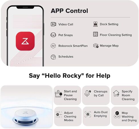 مكنسة وممسحة roborock Qrevo Curv Robot، شفط 18,500Pa، عدم التشابك، هيكل AdaptiLift، تقنية FlexiArm، غسيل ممسحة الماء الساخن والتنظيف الذاتي للرصيف (متجدد) in Kuwait