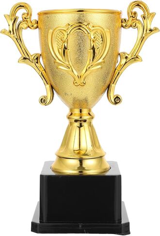 VANZACK Kids Plastic Trophy Cup, 7.08 Inch Golden Award Toy with Base, Ideal for Sports Competitions, School Events in Saudi Arabia
