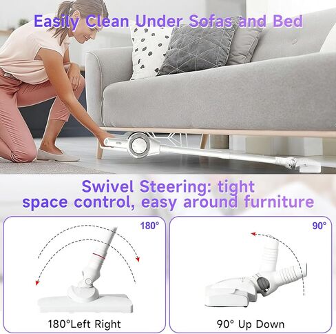 مكنسة كهربائية ذات عصا سلكية خفيفة الوزن | كابل طاقة طويل جدًا بطول 33 قدمًا | شفط 600 وات 17 كيلو باسكال | كوب غبار سعة 1.5 لتر | فلتر HEPA قابل للغسل | للأرضيات الصلبة والبلاط والقابلة للتحويل إلى المحمولة in Kuwait