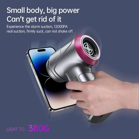 مكنسة كهربائية محمولة للسيارة لاسلكية مع محرك بدون فرش، مكنسة كهربائية عالية الطاقة 12000 باسكال ومنفضة هواء، 4 في 1 لوحة مفاتيح محمولة صغيرة محمولة باليد مكنسة كهربائية للمنزل السيارة in Kuwait