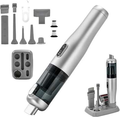 AUTOPALS Cordless Car Portable Vacuum Cleaner, 4 in 1 Suck, Blow, Inflate, Vacuum, 18000-20000Pa High Power, Type-C Charging, Battery Level Display, Multi-Nozzles for Car, Home & Pet Hair, Office in Saudi Arabia