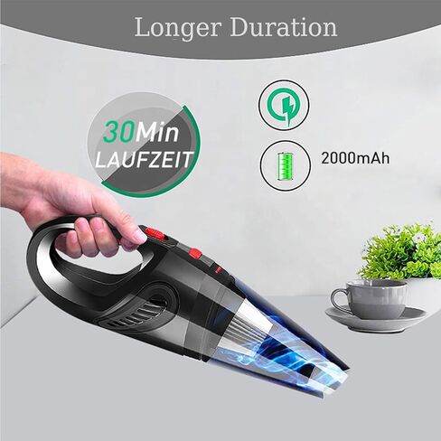 مكنسة كهربائية محمولة، مكنسة كهربائية محمولة لاسلكية عالية الطاقة قابلة للشحن والرطب الجاف in Kuwait