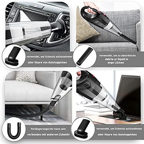 مكنسة كهربائية محمولة، مكنسة كهربائية محمولة لاسلكية عالية الطاقة قابلة للشحن والرطب الجاف in Kuwait