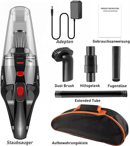 مكنسة كهربائية محمولة، مكنسة كهربائية محمولة لاسلكية عالية الطاقة قابلة للشحن والرطب الجاف in Kuwait